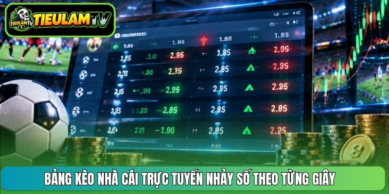 Bảng kèo nhà cái trực tuyến nhảy số theo từng giây